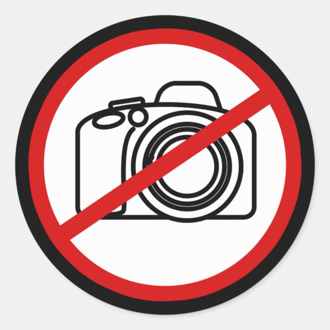 No Photography Allowed Stickers (Front)