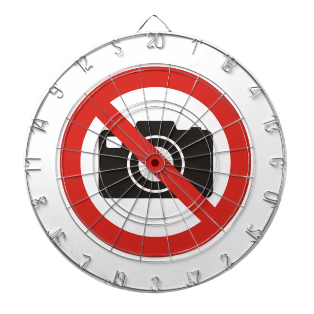 No Photos Allowed Dartboard (Front)