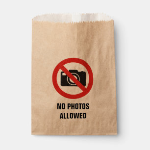 No Photos Allowed Favour Bags