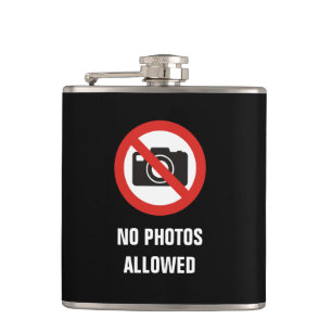 No Photos Allowed Hip Flask