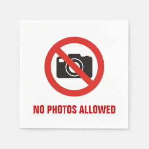 No Photos Allowed Napkin