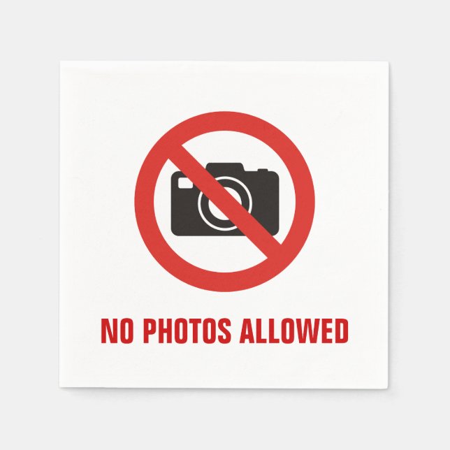 No Photos Allowed Napkin (Front)
