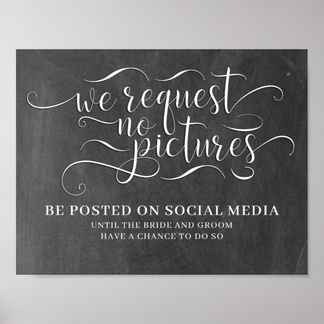 No Pictures On Social Media - Wedding Sign (Front)