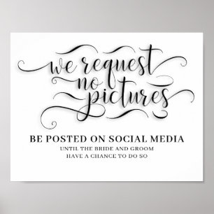 No Pictures Wedding Sign
