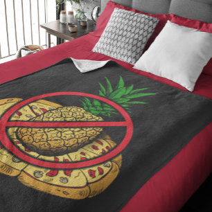 No Pineapple on my Pizza Fleece Blanket