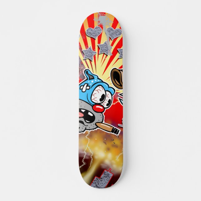 No Pity City Hip Hop Cartoon Skateboard Deck (Front)