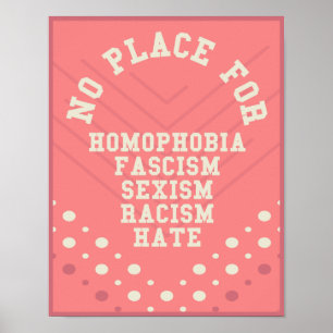 No Place For Homophobia Quote Poster