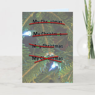 "no place for u" Christmas Card