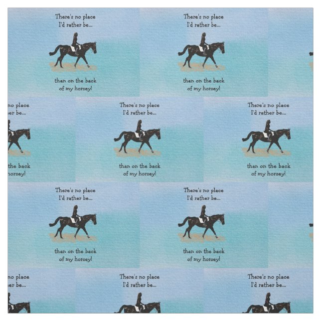 No Place I'd Rather Be - Equestrian Horse Fabric (Swatch)