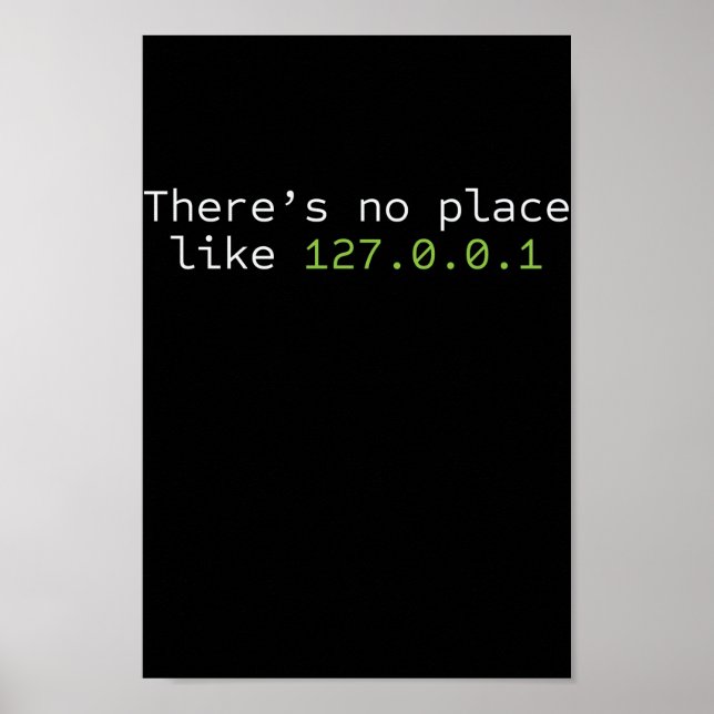 No Place Like 127.0.0.1 Programmer Poster (Front)