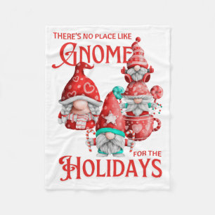 No Place Like Gnome Fleece Blanket