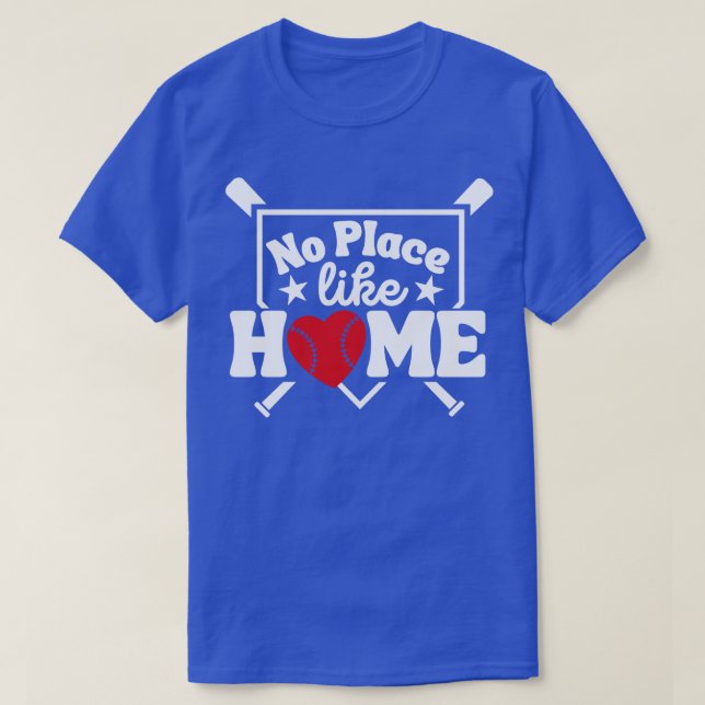 No Place Like Home Baseball Lover Home Plate T-Shirt (Design Front)