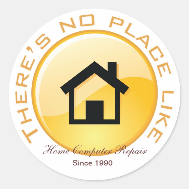 No Place Like Home Button Classic Round Sticker (Front)