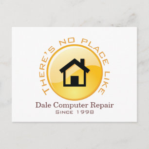 No Place Like Home Button Postcard