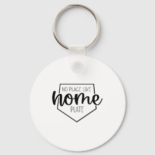 No Place Like Home Plate Baseball Softball Mom T S Key Ring