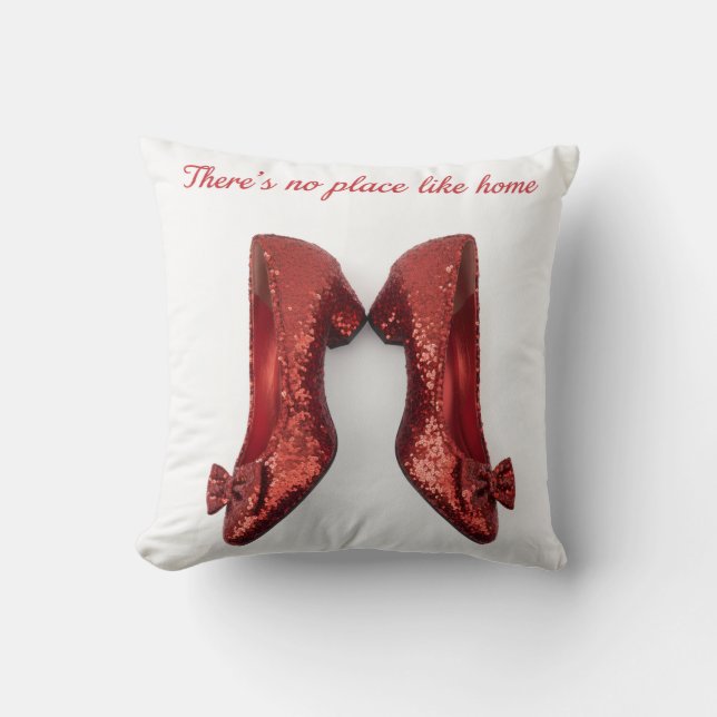 No Place Like  home -Ruby slippers Cushion (Front)