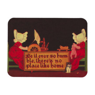 No Place Like Home Sunbonnet Babies Magnet