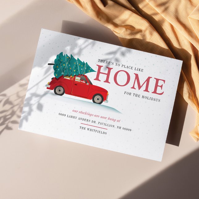 No Place Like Home We've Moved Holiday Moving Announcement (Christmas Holidays Moving Announcement)