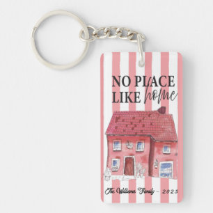 No Place Like Home Wonky House Acrylic Keychain