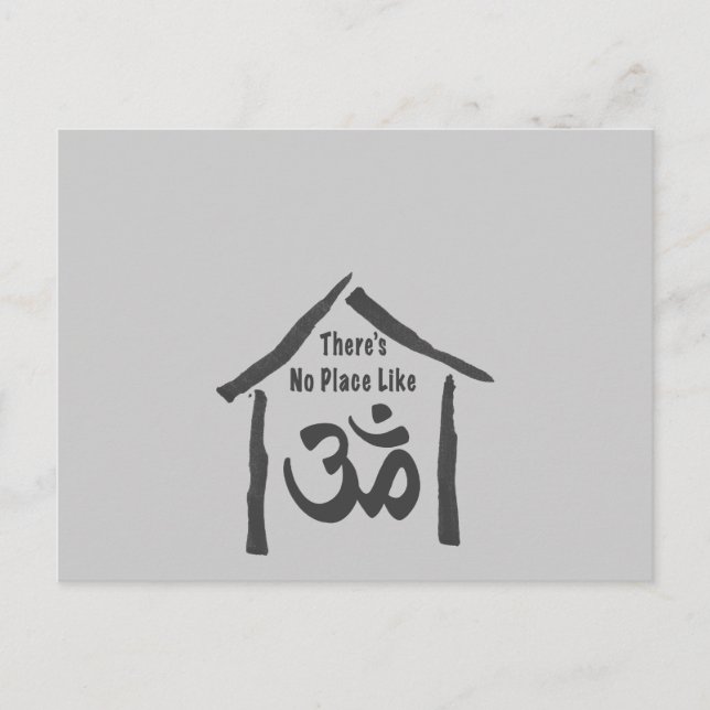 No Place Like Om Calligraphy Postcard (Front)
