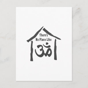 No Place Like Om Calligraphy Postcard