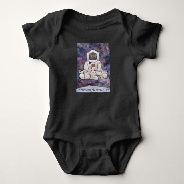 No Place Like Om - Space Baby Bodysuit (Front)