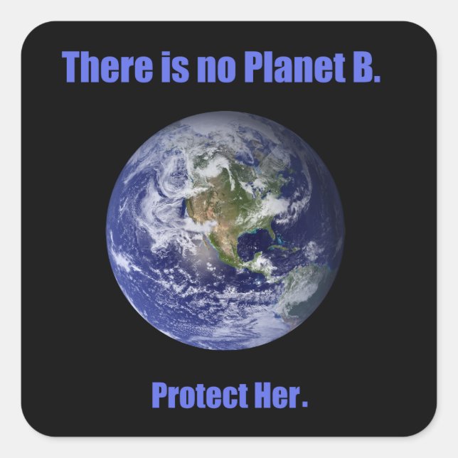 No Planet B Square Sticker (Front)