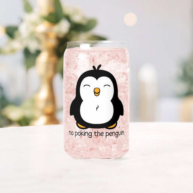 No Poking The Penguin Can Glass (Insitu (Wedding))