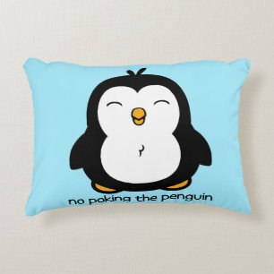 No Poking The Penguin Decorative Cushion