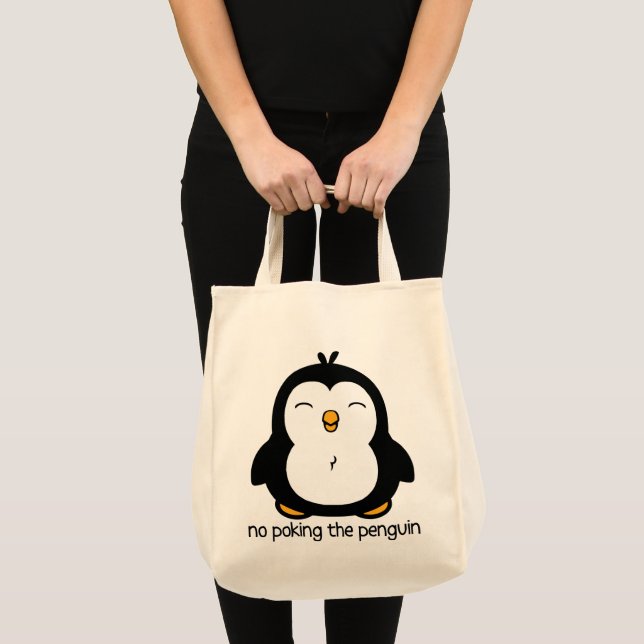No Poking The Penguin Tote Bag (Front (Product))