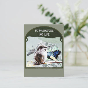 No Pollinators, No Life Invitation Postcard