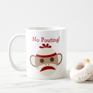 No Pouting Meme Sock Monkey Mug