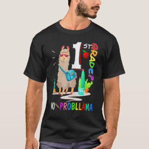 No Prob Llama 1st Grade Back To School Boys Girls T-Shirt