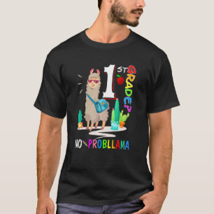 No Prob Llama 1st Grade Back To School Girl Llama T-Shirt