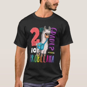 No Prob Llama 2nd Grade Back To School Girl T-Shirt