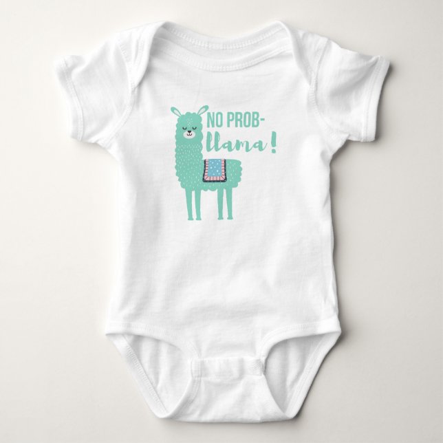 No prob-llama baby bodysuit (Front)