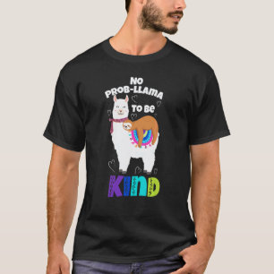 No Prob Llama Be Kind Anti Bullying Graphic Plus T-Shirt