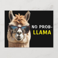 No Prob-Llama Cool Alpaca with Sunglasses Funny