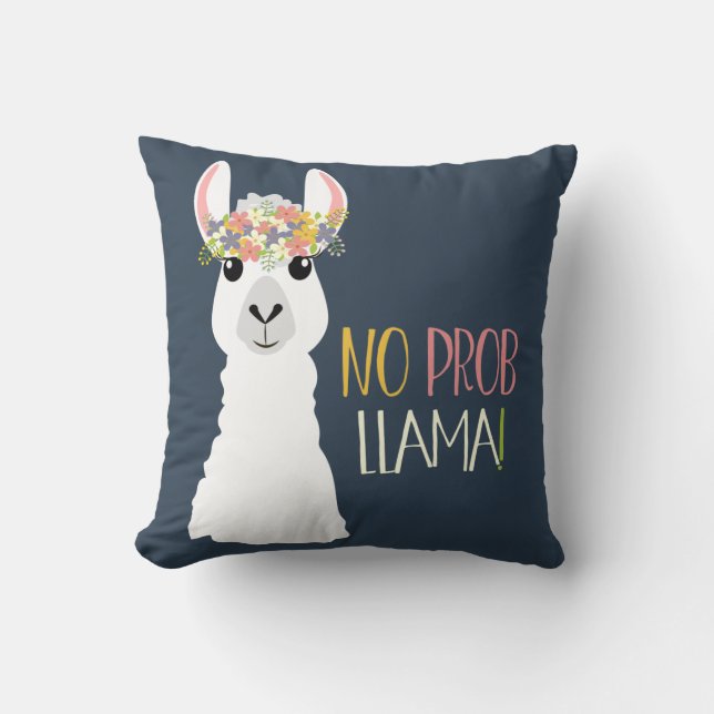No Prob Llama Cushion (Front)