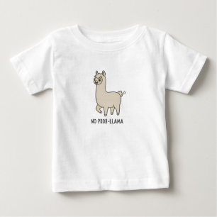 "No Prob-Llama" Cute Doodle - Chill Vibes! Baby T-Shirt