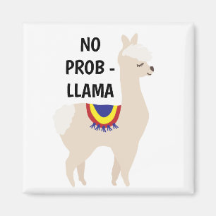 No Prob Llama Cute Illustration Magnet