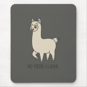 "No Prob-Llama" Cute Llama Doodle - Chill Vibe Mouse Mat