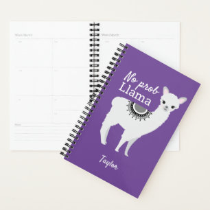 No Prob Llama cute llama illustration Purple Planner