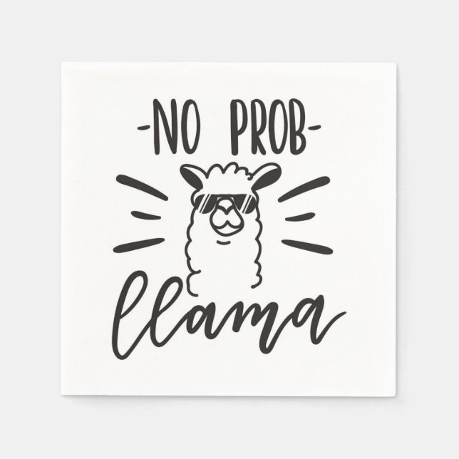 No Prob Llama Design Napkin (Front)