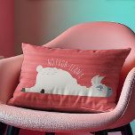 No Prob-Llama Funny Llama Lumbar Cushion<br><div class="desc">No Prob-Llama Funny Llama Pillow - Snuggle with your pillow or drift in to Llama dream land just like this lazy llama. A very funky decorative touch to your living space or entertaining area. Show your quirky and funky personality... No Prob-Llama, she is just chilling! Customise with your own message...</div>