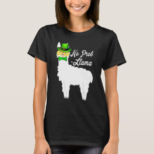 No Prob Llama Irish Leprechaun Hat St Patricks Day T-Shirt