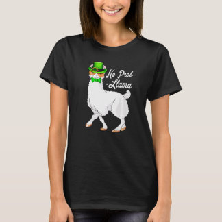 No Prob Llama Irish Leprechaun Hat St Patricks Day T-Shirt