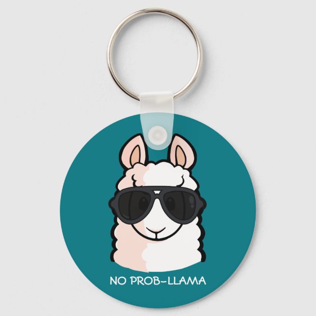 No Prob-Llama Key Ring (Front)
