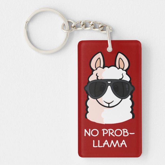 No Prob-Llama Key Ring (Front)
