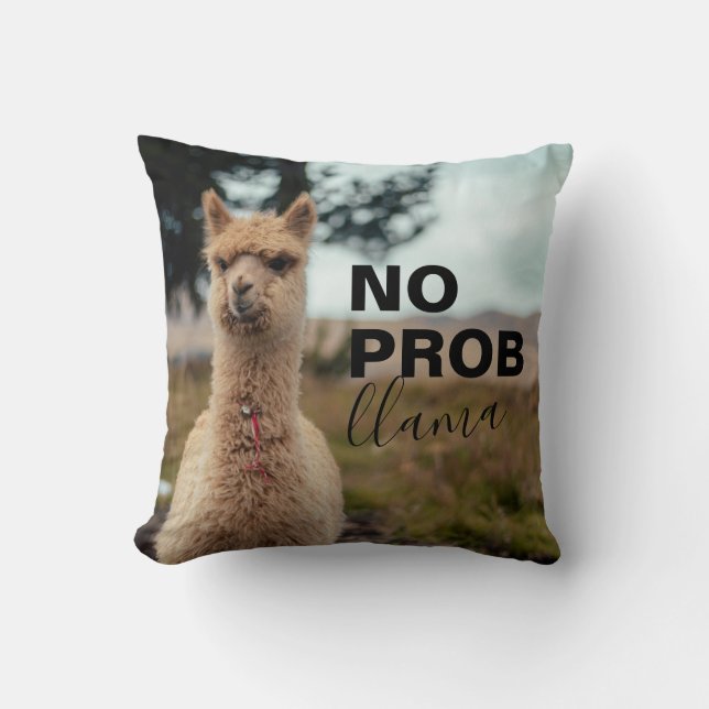 No Prob Llama - Llama Drama Fun Cushion (Front)